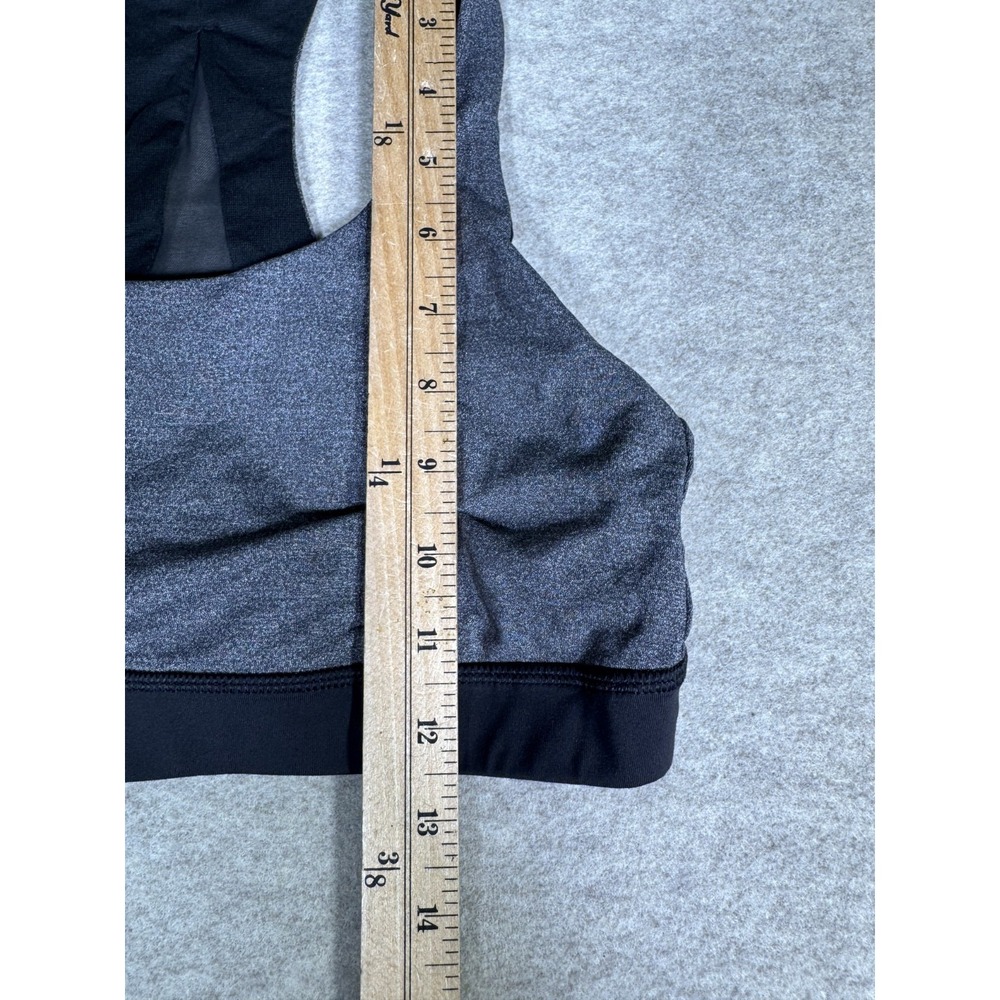 Lululemon Invigorate Sports Bra Women 8 Gray Black Racerback Removable Cups Yoga - Picture 7 of 9